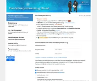 Handelsregisterauszug-Online.de(Handelsregisterauszug (nur Originale)) Screenshot
