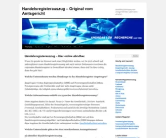 Handelsregisterauszug-Sofort.de(Ein Handelsregisterauszug kann hier schnell abgerufen werden. Auswahlmöglichkeit) Screenshot