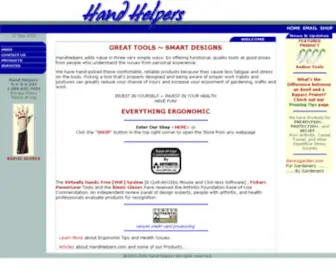 Handhelpers.com(Ergonomic Hand Tools and Accessories to Protect Your Hands) Screenshot
