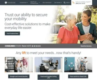 Handicare.com(Landing page) Screenshot