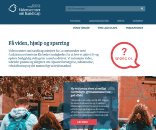Handivid.dk(Videnscenter om handicap) Screenshot