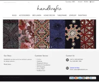 Handkraftz.com(Handkraftz online store providing handcrafted home furnishings) Screenshot