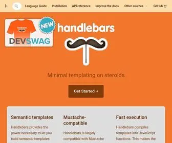 Handlebarsjs.com(Handlebars) Screenshot