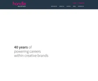 Handle.co.uk(40 years of powering careers within the creative industries) Screenshot