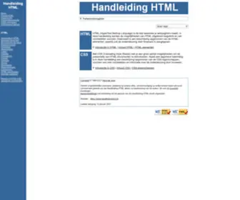 Handleidinghtml.nl(Handleiding HTML) Screenshot