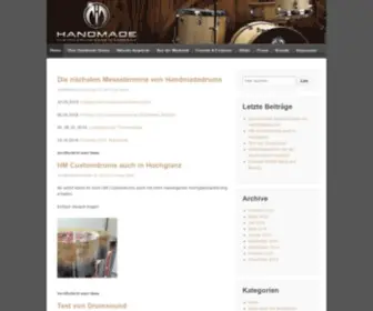 Handmadedrums.de(Handmade Custom Drums made in Germany) Screenshot