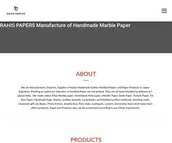 Handmadepapermarble.com(RAHIS PAPERS Manufacture of Handmade Marble Paper) Screenshot