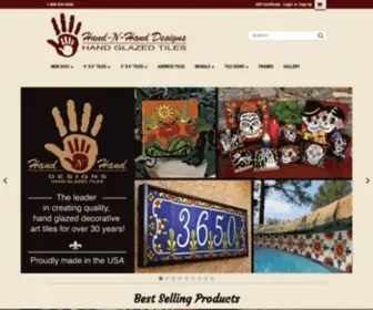 Handnhanddesigns.com(Hand Glazed Tiles) Screenshot