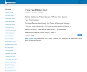 Handreset.com(Hard Reset and Recovery Solutions) Screenshot