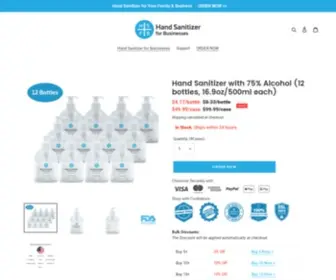 Handsanitizerforbiz.com(Hand Sanitizer for Businesses) Screenshot