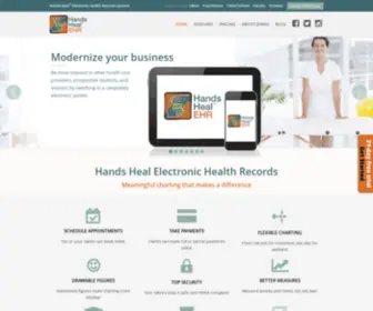 Handshealehr.com(Hands Heal Electronic Health Records) Screenshot