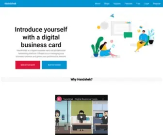 Handshek.com(Digital Business Card & Networking Platform) Screenshot