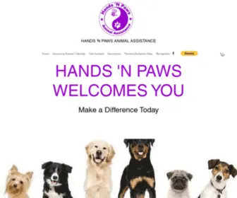 Handsnpawswa.com(Hands 'N Paws Animal Assistance) Screenshot