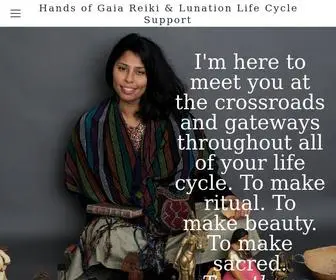 Handsofgaiareiki.com(Hands of Gaia Reiki &amp; Lunation Life Cycle Support) Screenshot