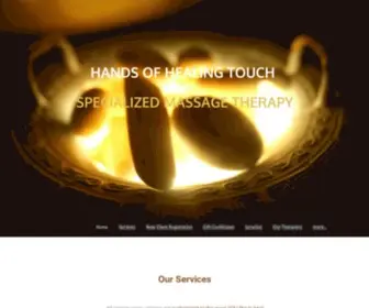 Handsofhealingtouch.com(About Hands of Healing Touch massage therapy services) Screenshot