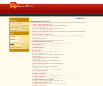 Handsonerp.com(Oracle Financials Tutorials) Screenshot