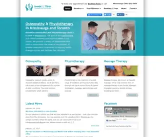 Handsonosteopath.com(Physiotherapy and Osteopathy in Mississauga & Toronto) Screenshot