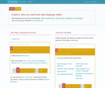 Handspeak.com(HandSpeak®) Screenshot