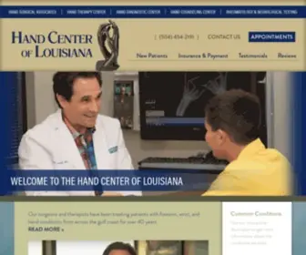 Handsurgical.com(Hand Surgical Center Metairie) Screenshot