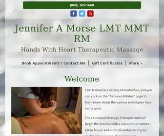 Handswhmassage.com(Jennifer A Morse LMT MMT RM) Screenshot