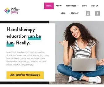 Handtherapyacademy.com(Hand Therapy Academy) Screenshot