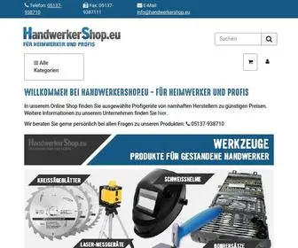 Handwerkershop.eu(Kaufen Sie hochwertige Werkzeuge und Maschinen) Screenshot