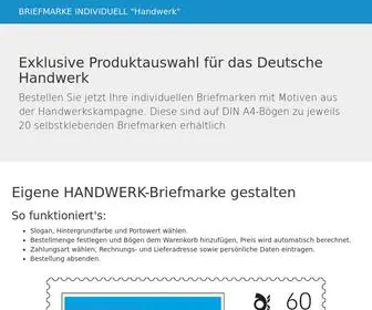 Handwerksmarke.de(BRIEFMARKE INDIVIDUELL "Handwerk") Screenshot