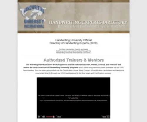 Handwritinganalysis.org(Authorized Trainers and Handwriting Experts Directory) Screenshot