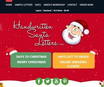 Handwrittensantaletters.com(Handwritten Letters From Santa Claus) Screenshot