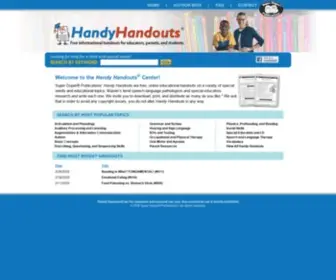 Handyhandouts.com(Super Duper® Publications Handy Handouts®) Screenshot