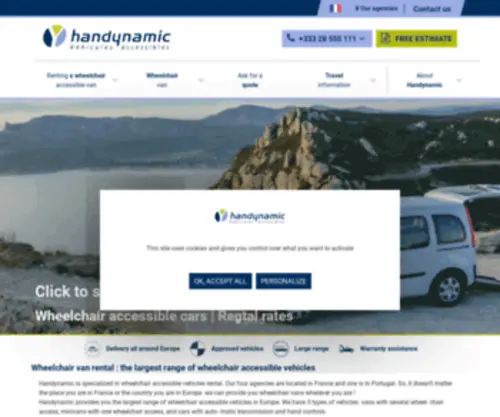 Handynamic.com(Wheelchair-accessible cars rental) Screenshot