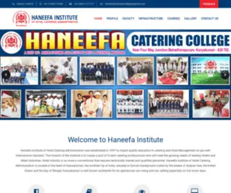 Haneefacollege.com(Haneefa Institute of Hotel Catering Administration) Screenshot