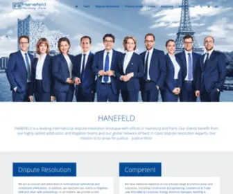 Hanefeld-Legal.com(Hanefeld Rechtsanwälte) Screenshot