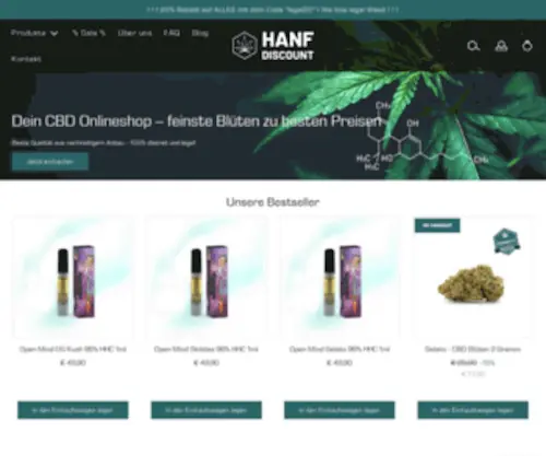 Hanf-Discount.de(CBD kaufen) Screenshot