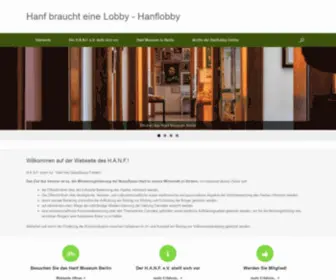 Hanflobby.de(Webseite des H.A.N.F) Screenshot