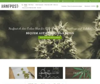 Hanfpost.ch(Jetzt auf CBD kaufen und CBD bestellen) Screenshot