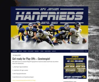 Hanfrieds.de(American Football in Jena seit 1993) Screenshot