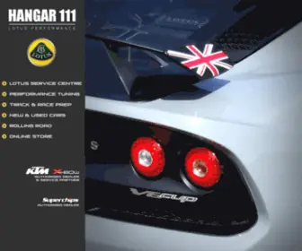 Hangar111.com(Lotus Elise Parts) Screenshot