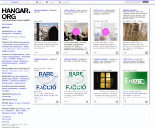 Hangar.org(Centre de producció i recerca artística) Screenshot