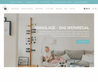 Hanglage.com(Hochwertige Design Weinregale und Wohnaccessoires Made) Screenshot