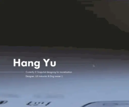 Hangyu.me(Hang's Portfolio Home) Screenshot