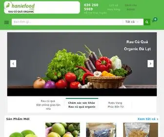 Haniefood.com(Rau củ quả hữu cơ) Screenshot