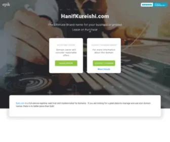 Hanifkureishi.com(The rare domain name) Screenshot