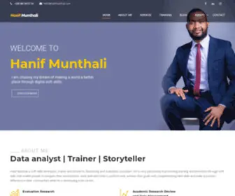 Hanifmunthali.com(Research, Monitoring and Evaluation Consultant) Screenshot