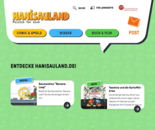 Hanisauland.de(Politik) Screenshot