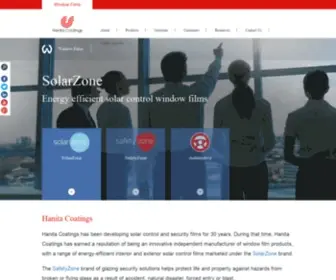 Hanitacoatings.com(Window Films) Screenshot