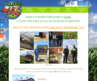 Hankspumpkintown.com(Hank's Pumpkintown in Water Mill) Screenshot