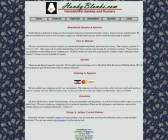 Hankyblanks.com(Hemstitched hanky blanks) Screenshot