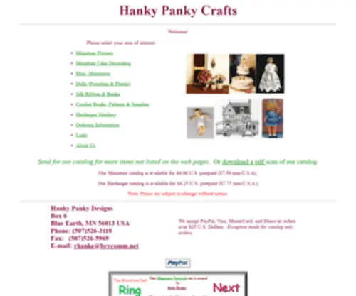 Hankypankycrafts.com(Hanky Panky Crafts) Screenshot