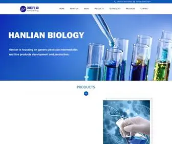 Hanlianchem.com(Jiangsu Hanlian Biological Technology Co) Screenshot